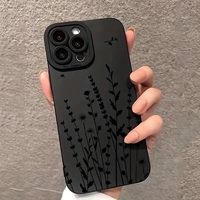 Art Flowers Black Style Graphic Case for Samsung Galaxy A16 A56 A15 A35 A55 A14 A34 A54 A53 S24 S25 Ultra S23 FE S22 S21 Cover