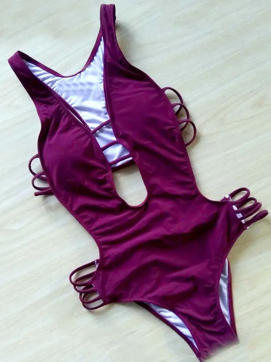

S - XXL Sexy Printed Women Swimwear One Piece Swimsuit Female High Cut Trikini Backless Monokini Bather Bathing Suit Swim Lady
