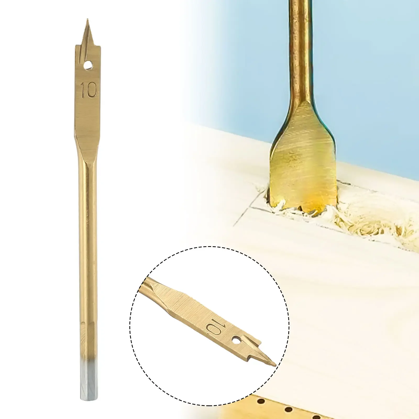 목재 드릴링 드릴 비트 목공 10-25mm 정확한 위치 지정 골드 HCS HRC50-HRC58 경도 고 탄소강