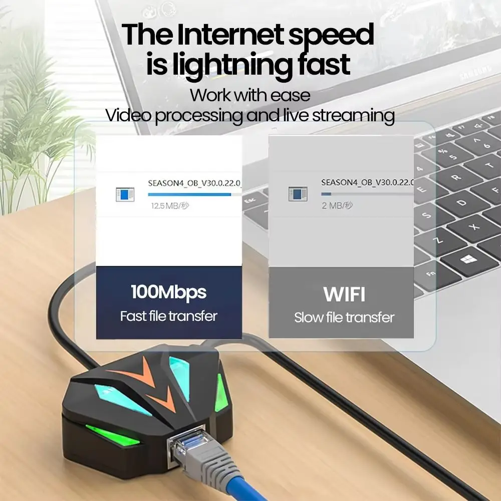 

USB/Type-c USB To RJ45 Network Card 2-in-1 Converter Type C Ethernet Adapter High Speed Drive Free USB To Network Port