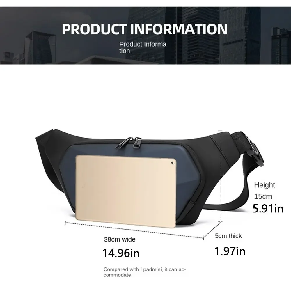 Waterproof Men\'s Chest Bag Practical Argyle Oxford Cloth Crossbody Bag Stylish Sports Style Tote Bag Male sling sac 슬링백 bolsos