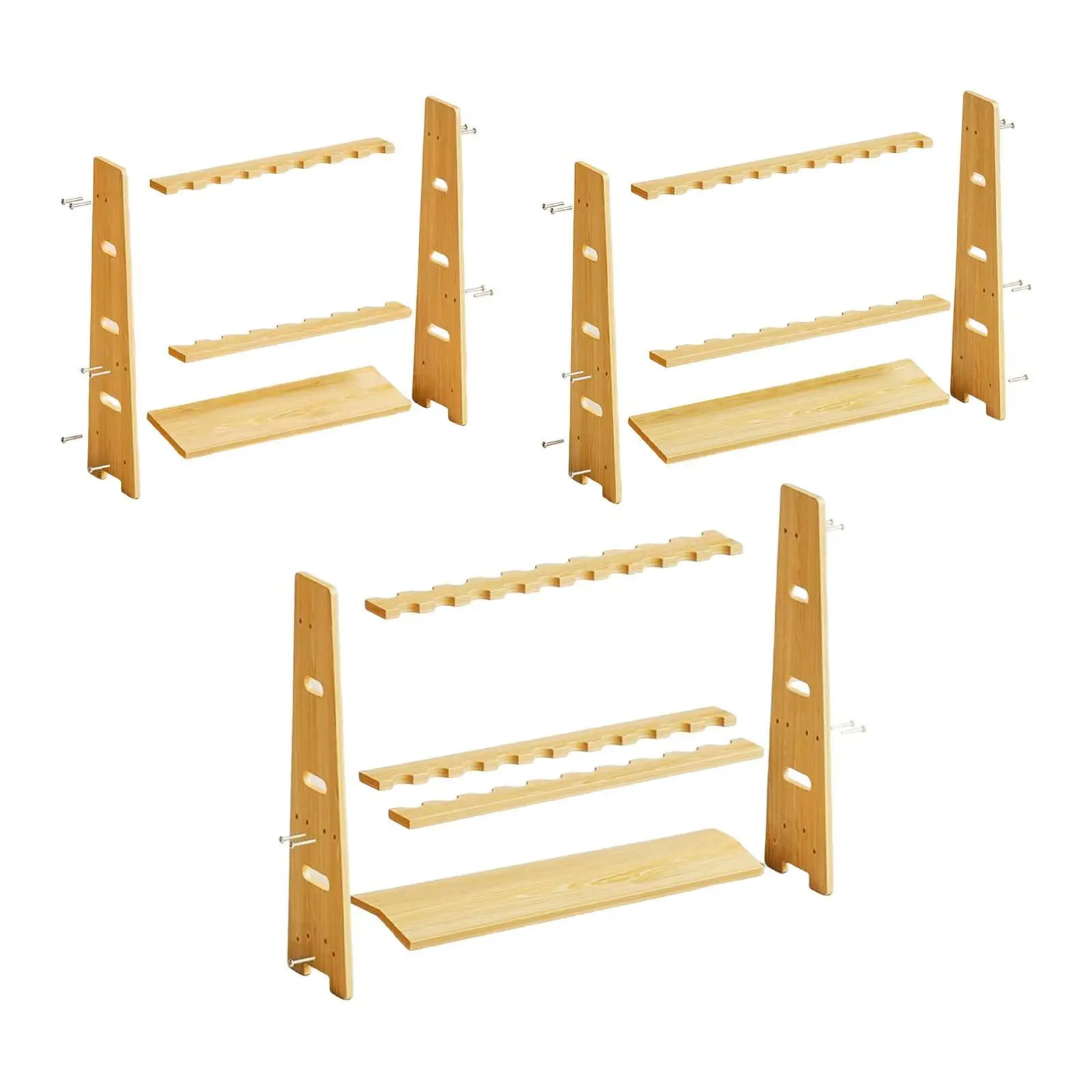 

Стойка для бильярдных киев Органайзер из цельного дерева Двухслойная стойка для бильярдных кий