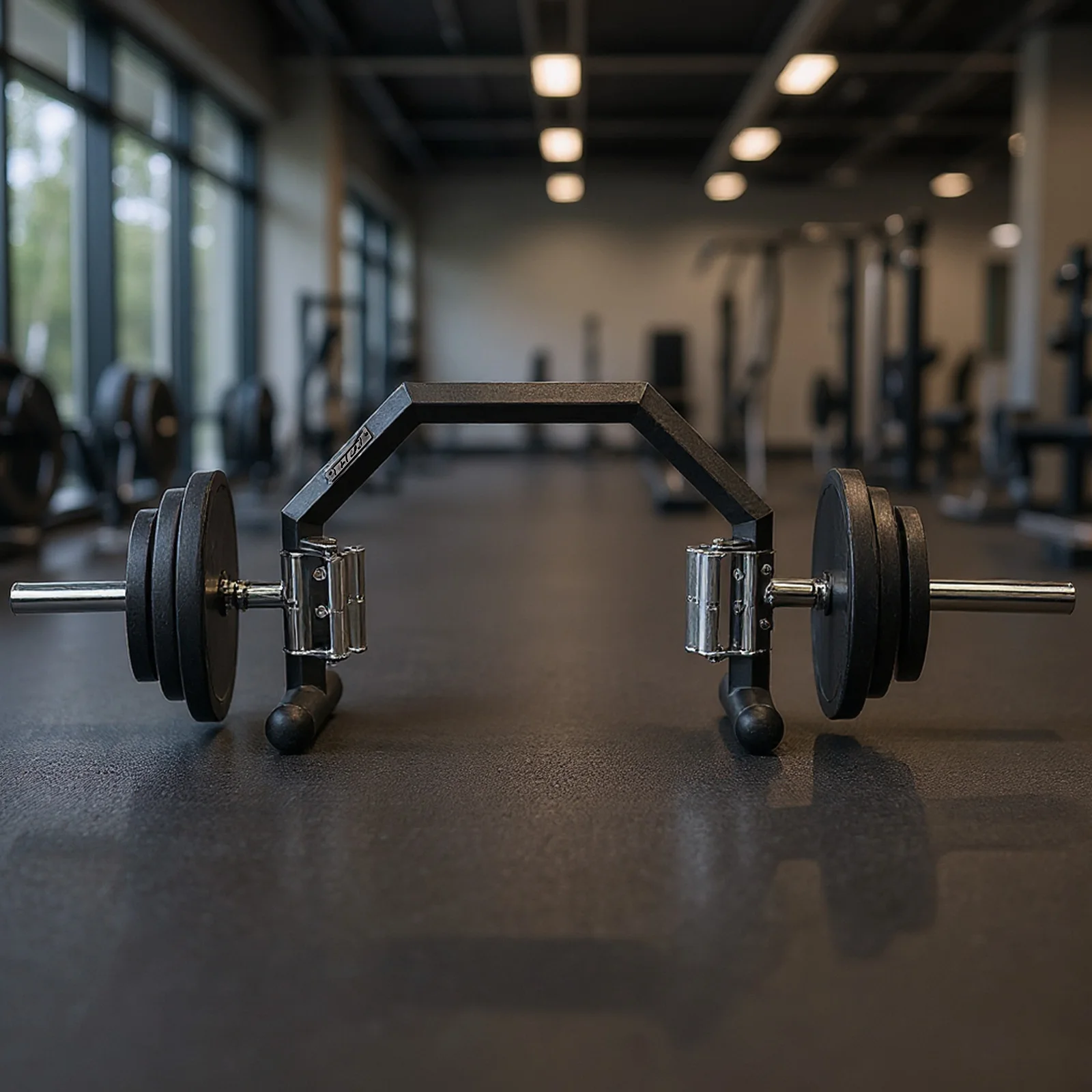 

Open-Ended Weightlifting Barbell Multi-Function Bar Open Hexagonal Barbell Wear Resist for Deadlift Carries Lunges Squats