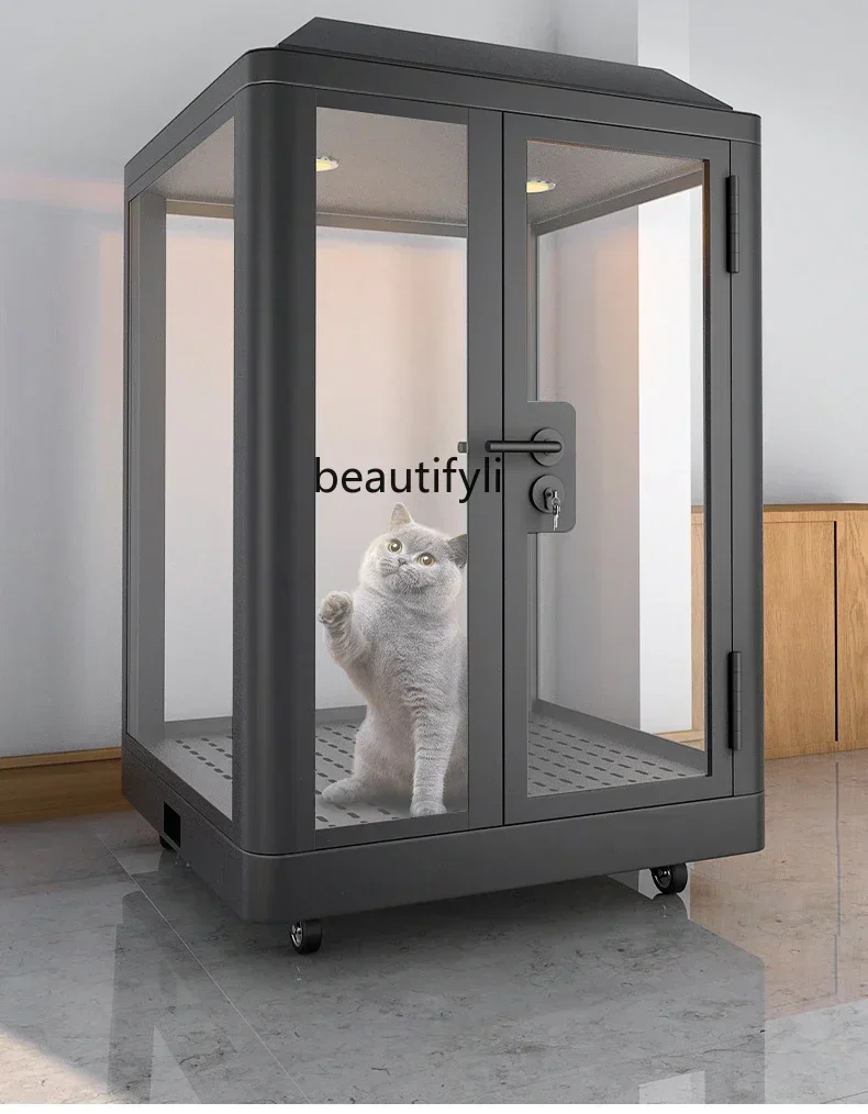 Pet Soundproof Room Kennel Mini Household Soundproof Box Cat Room Mobile Mute Display Cabinet Soundproof Warehouse