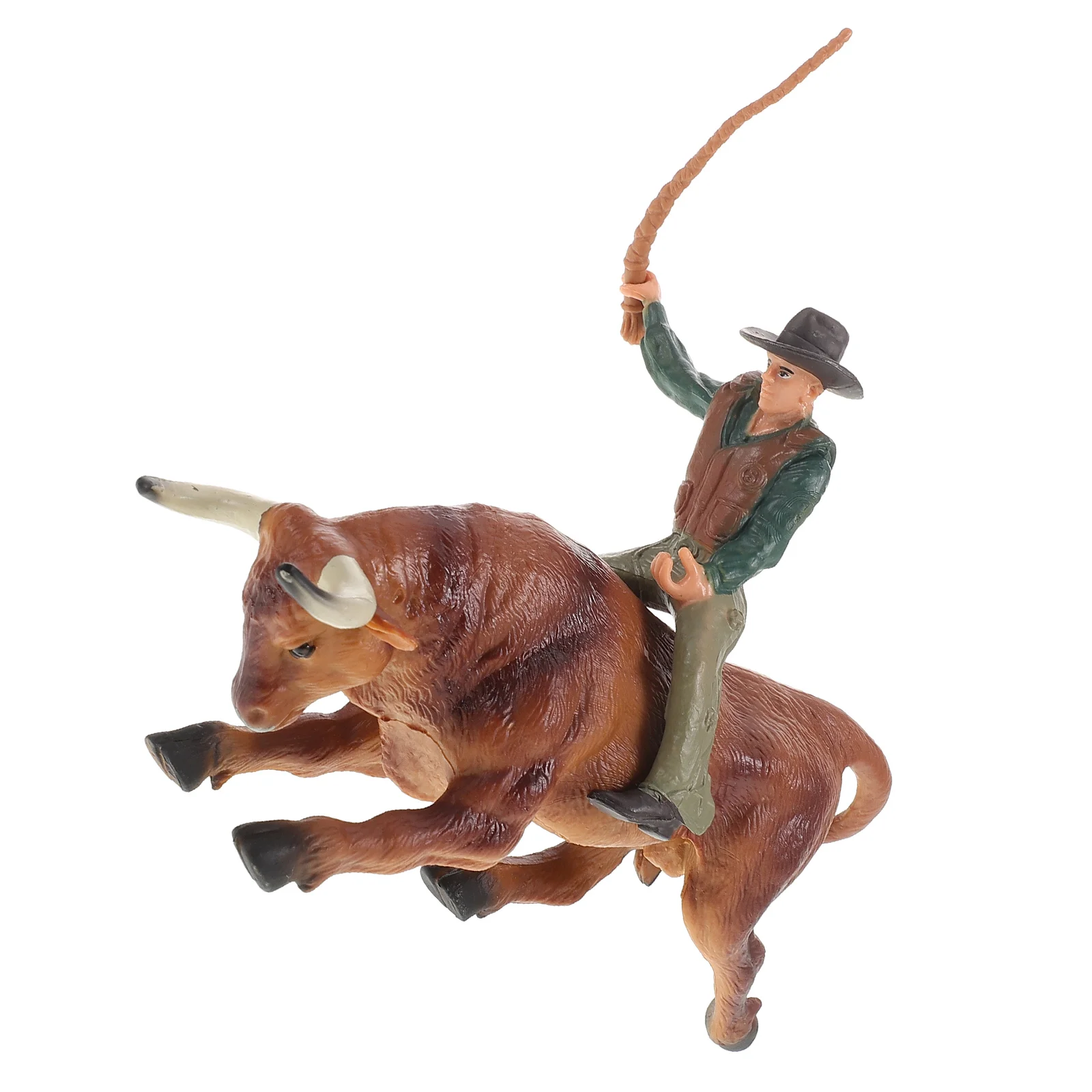 Cowboy with Bull Toy Bulls Riders Model Aldut Toys Decorative Statue Riding Models Child