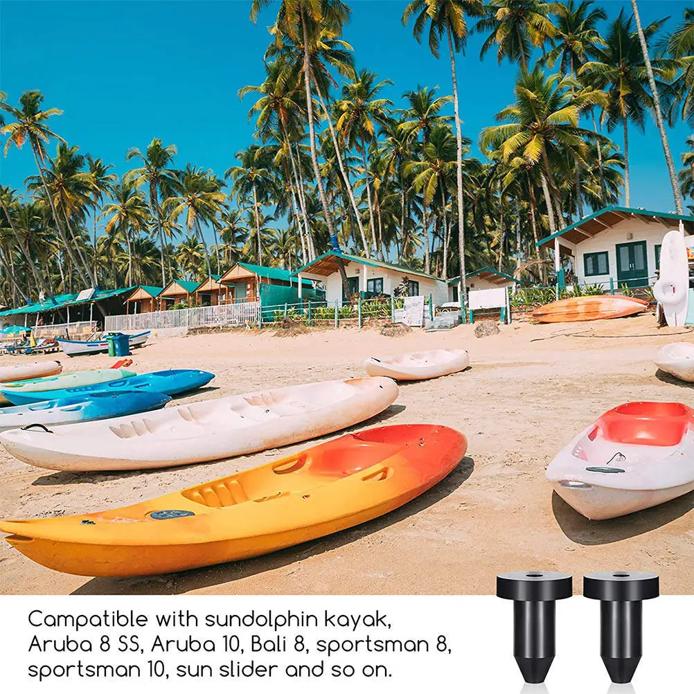 2Pcs Flexible Rubber Kayak Scupper Plug Set Drain Hole Stopper for Canoe Boat Hull Waterproof Leak Proof Quick Release