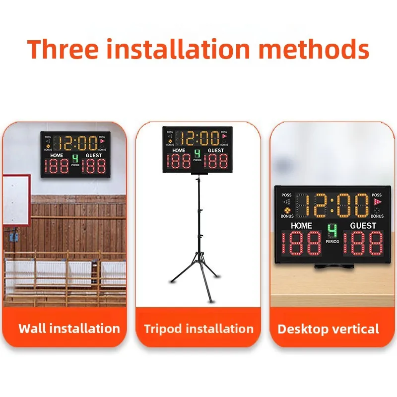 Basketball game electronic scoreboard daily training ball scoring game scorer 24 seconds scoring display