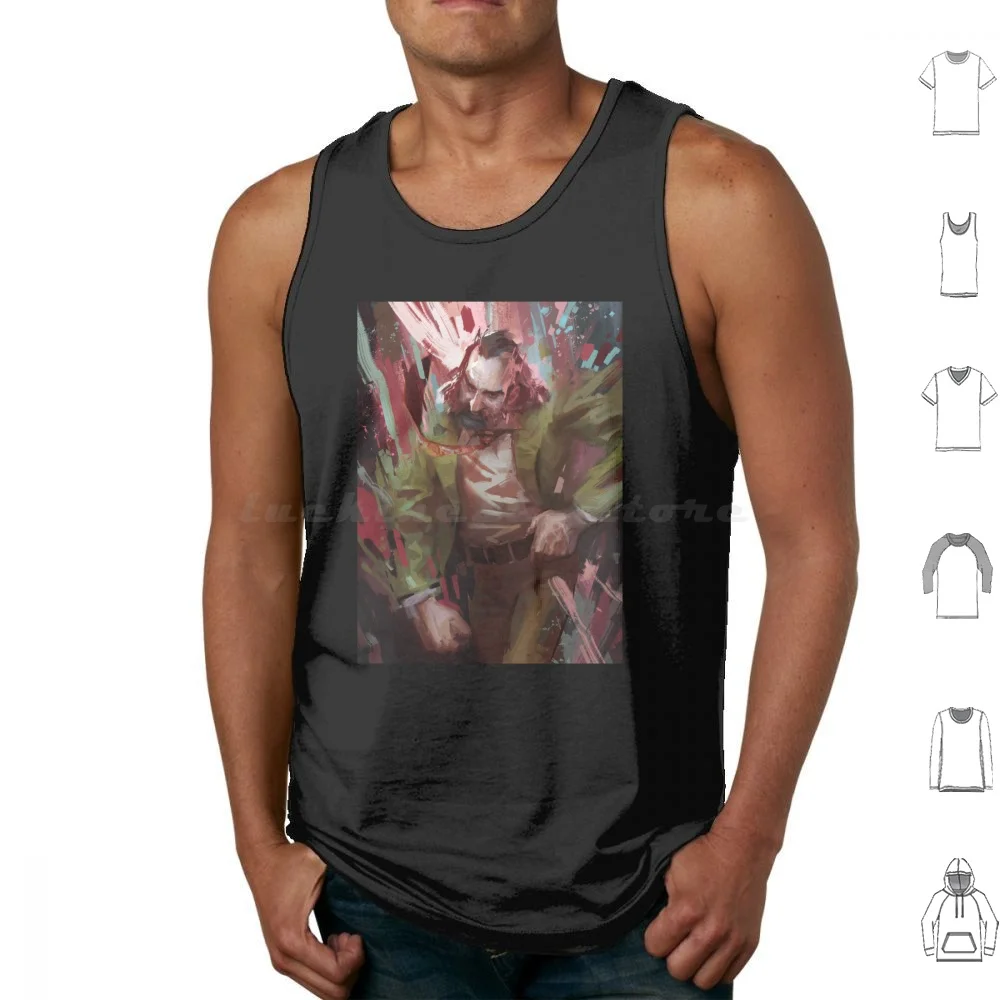 

Disco Elysium Video Game-Disco Elysium Fanart Tank Tops Print Cotton Disco Elysium Kim Kitsuragi Elysium Game Disco