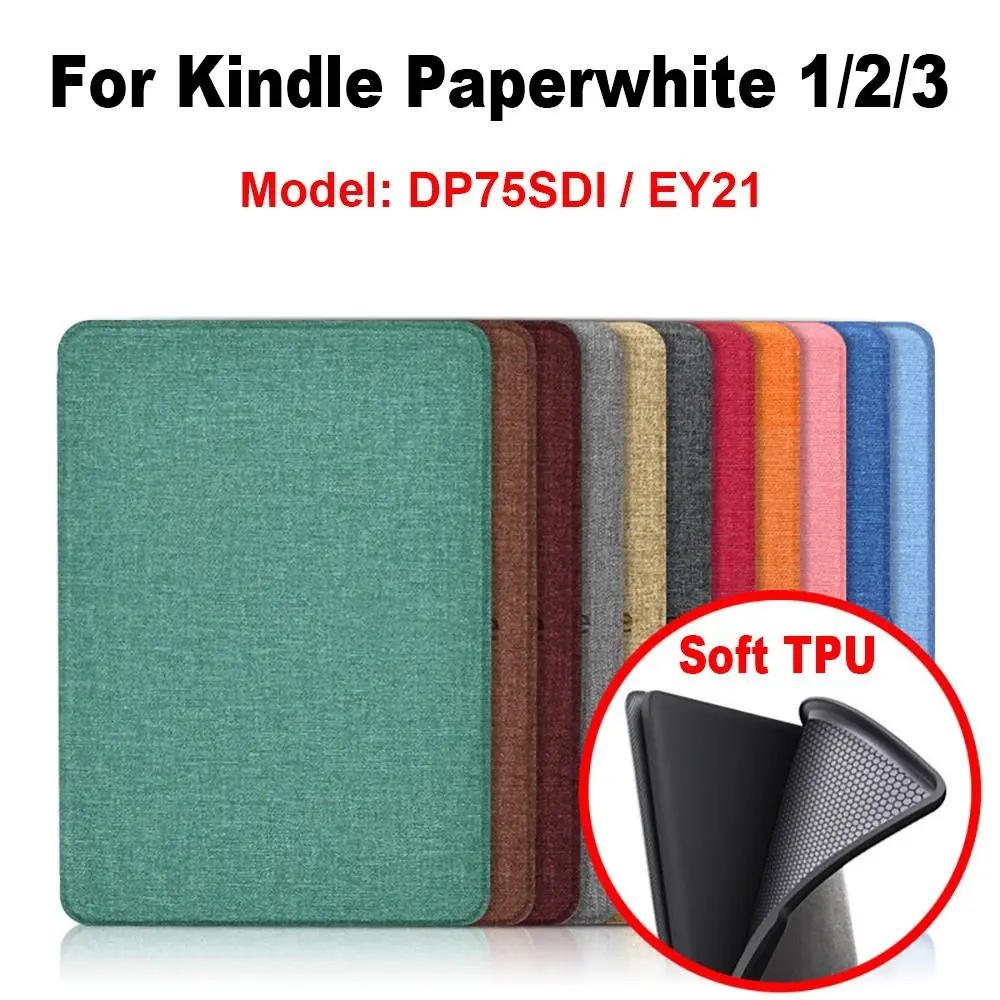 

Auto Sleep/Wake Smart Case Funda Soft DP75SDI Protective Shell Fabric Ultra Slim for Kindle Paperwhite 1/2/3