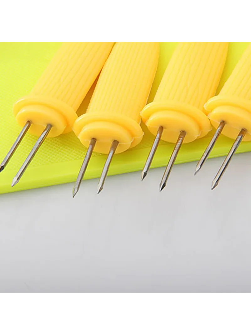 10Pcs Corn on The Cob Holders Stainless Steel Corn Holders  on The Grill, Corn on The Cob Skewers Double Fork Sweet  Sea