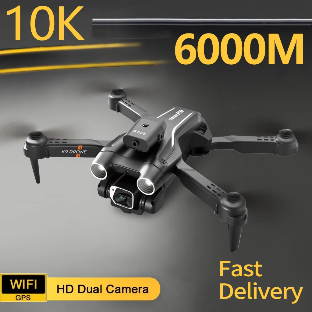 RC K9 Drone 4K HD Obstacle Avoidance Dual Camera UAV Dual Camera WIFI Remote Control Quadcopter Professional Drone Gifts VS z908