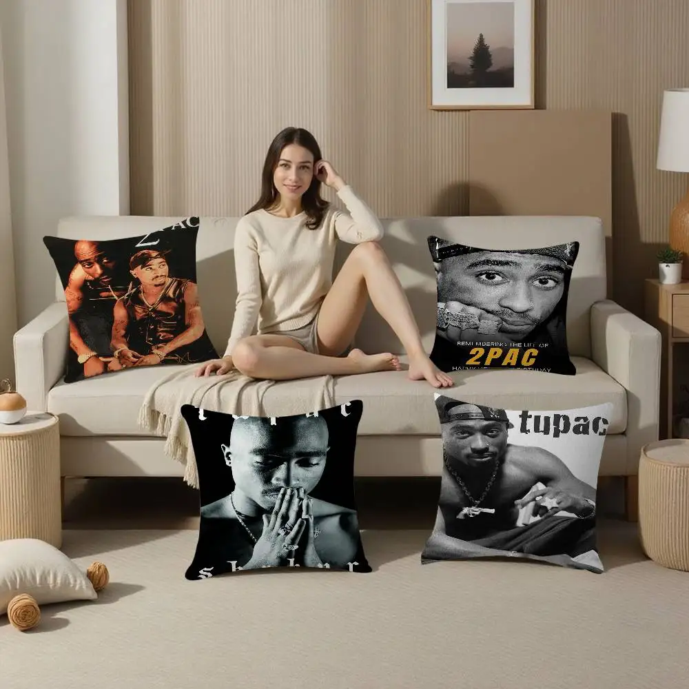 Famous Rapper 2Pac Pillow Anime Pillow Sofa Bed Head Pillow Cover Cushion Cover 45x45 cm Fashion
