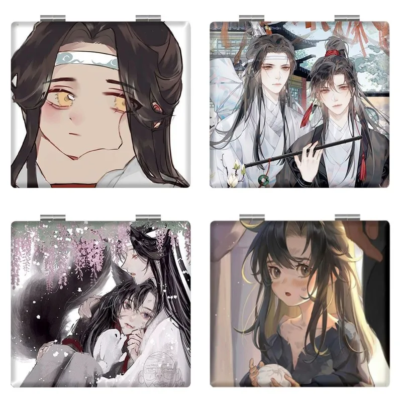 Grandmaster of Demonic Cultivation,Mo dao zu shi,Folding Double-sided Makeup Mirror,Anime Cute,Portable Travel,Girls,Magnifying