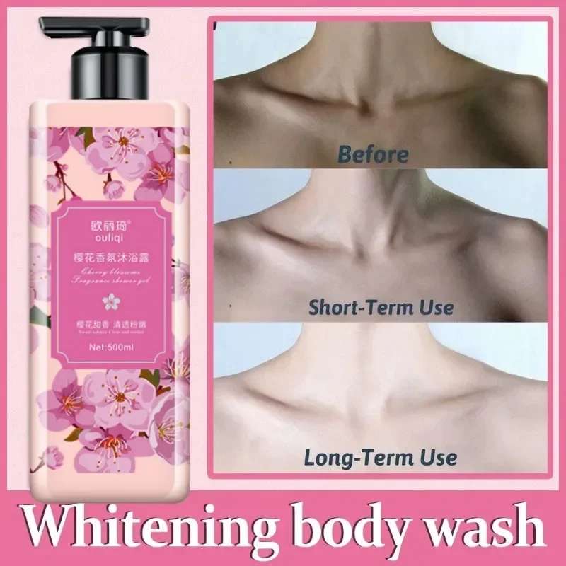 Niacinamide Sakura-geur Body Wash maakt de doffe huid op, verwijdert melanine, verheldert de huid en laat de geur voor een lange tijd