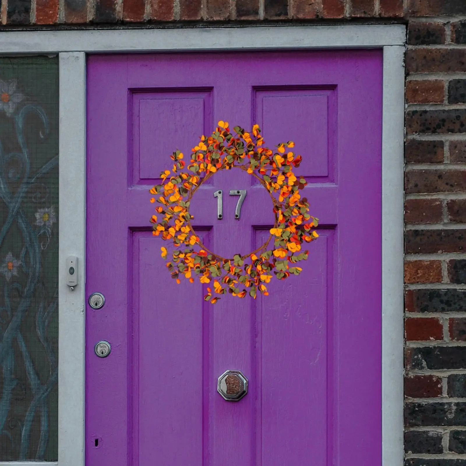 Eucalyptus Fall Wreath Thanksgiving Wreath for Wall Farmhouse Indoor Outdoor