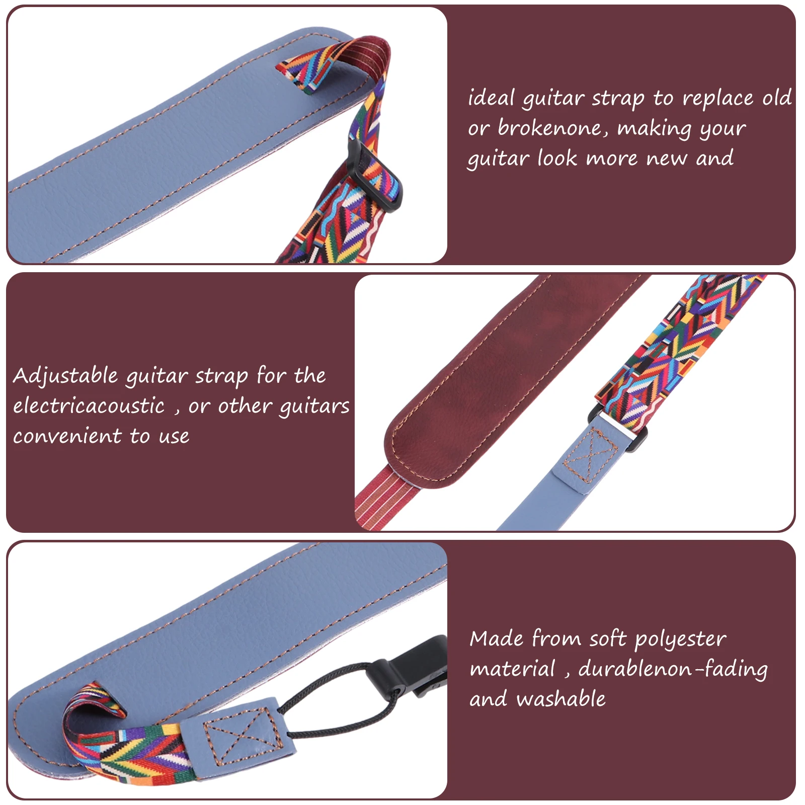

Ukulele Strap Drill Adjustable Yellow H Instrument No Drill Ukulele Belt Accessories Guitar Belt PU String Parts