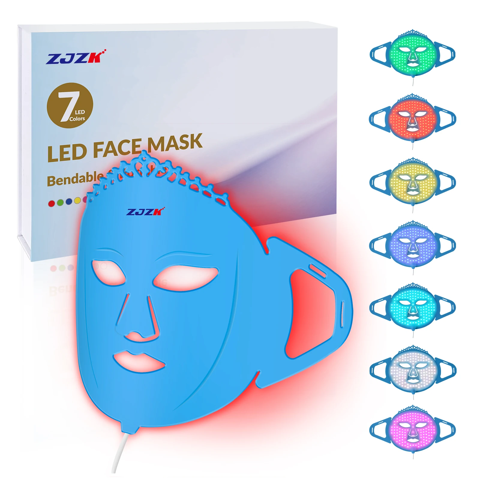 

ZJZK Infrared Light Therapy Mat Blue Light Skin Device Ice Mask 660nm 850nm 940nm For Face And Neck Proliferated Collagen