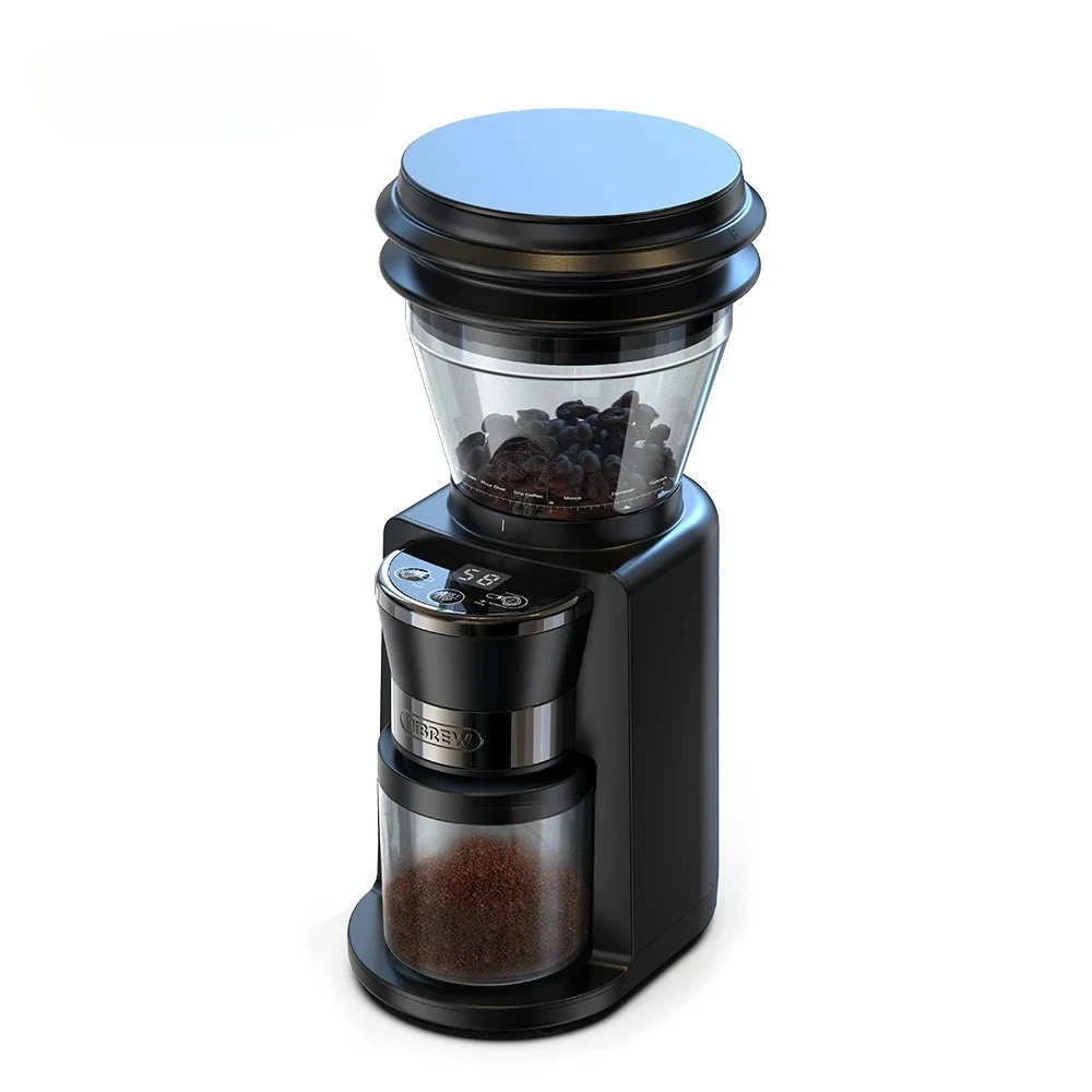 HiBREW Automatische elektrische Kaffeemühle mit Mahlwerk und 34 Mahlgraden für Espresso, American Coffee, Pour Over, visueller Bohnenbehälter G3