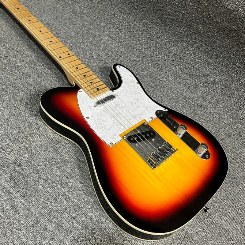 Entrega gratuita Sunset TL 6 cuerdas mano de obra exquisita cuerpo de caoba diapasón de arce 22 tonos guitarra eléctrica regalo de Navidad