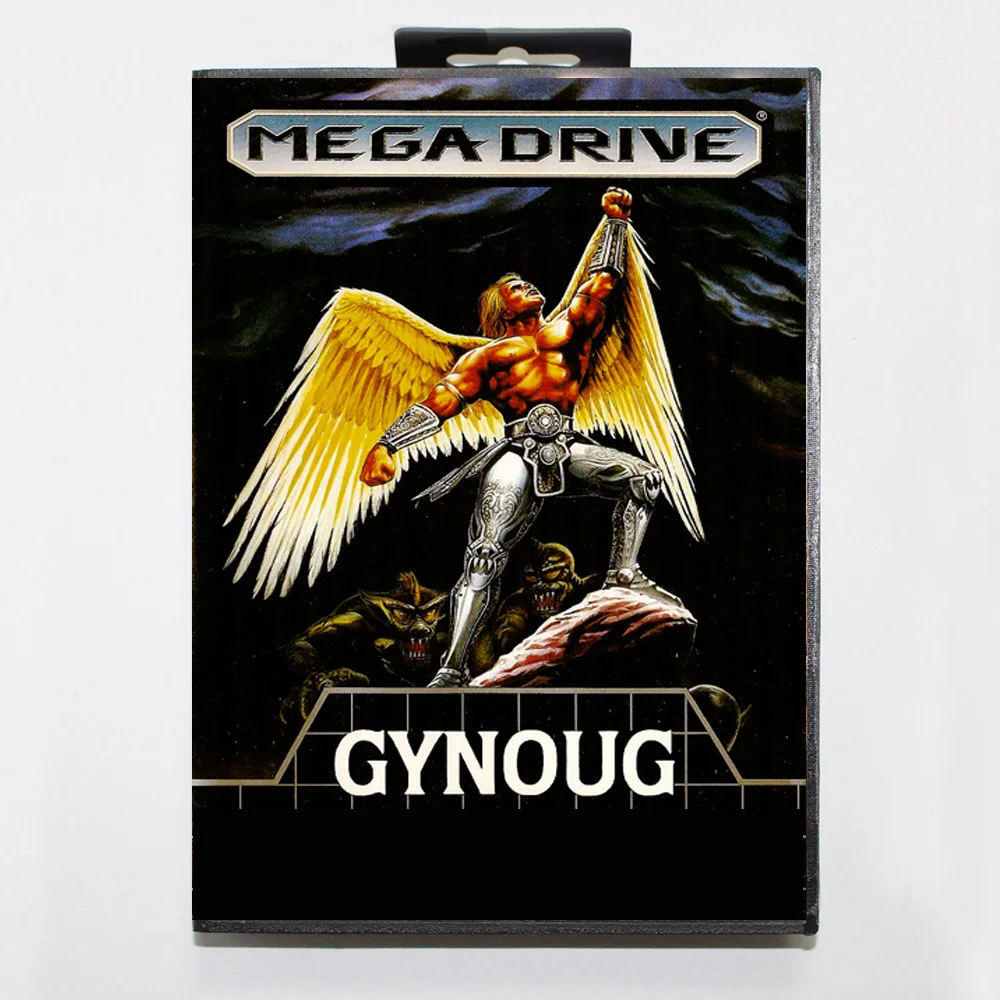 Gynoug MD 게임 카드 Sega Megadrive Genesis 비디오 게임 콘솔 카트리지 용 16 비트 BR 커버