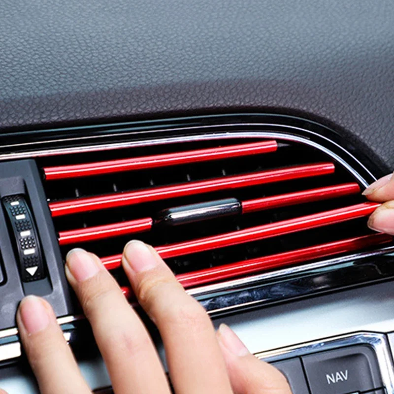 

Car Interior Decoration Strip Universal U-shaped Car Air Conditioner Outlet Decorative Soft Strip Accessories Interior for Honda