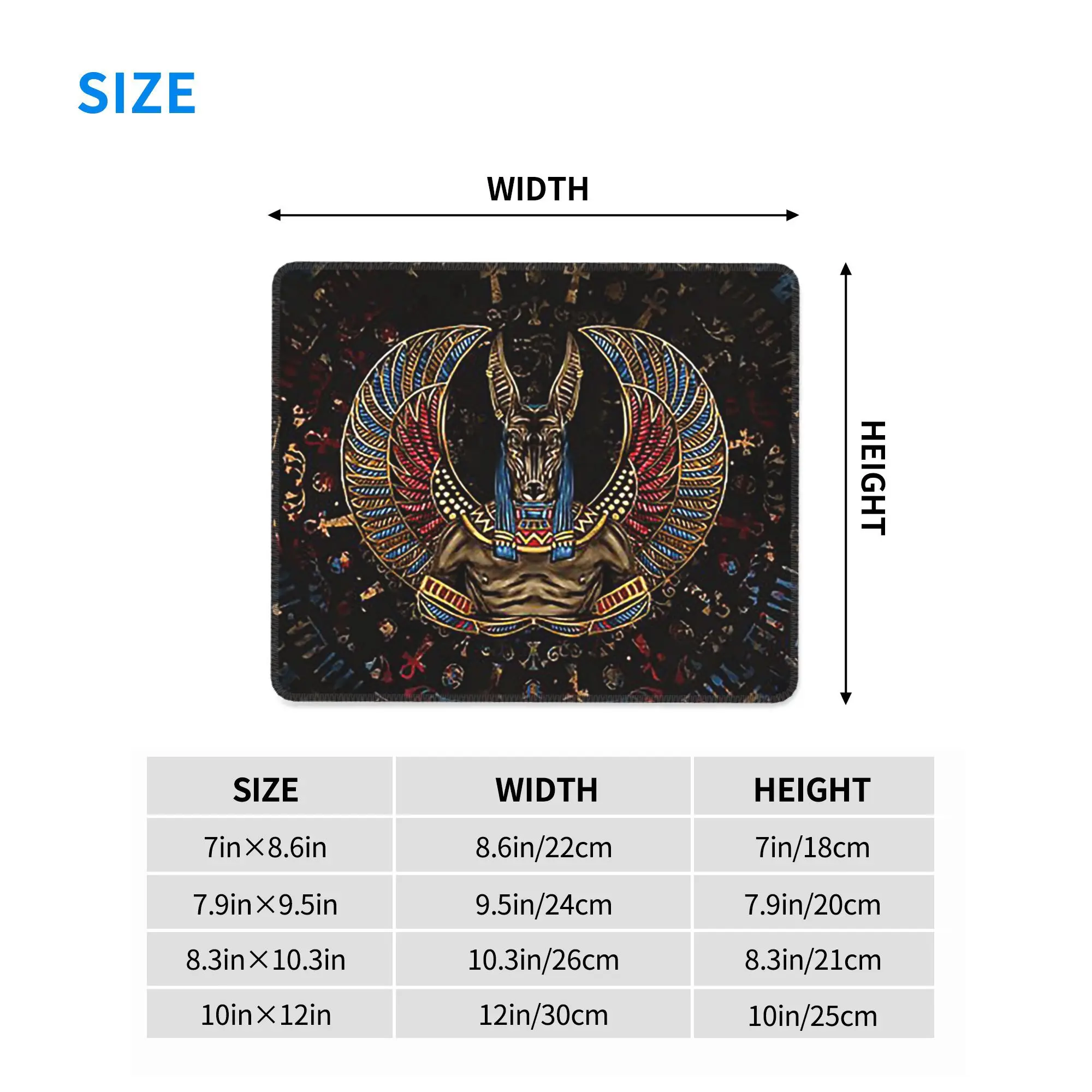 أنوبيس الإله المصري ماوس الوسادة الكمبيوتر لوحة المفاتيح ماوس حصيرة ألعاب الكمبيوتر المحمول حصيرة مكتب الملحقات الجدول الحصير