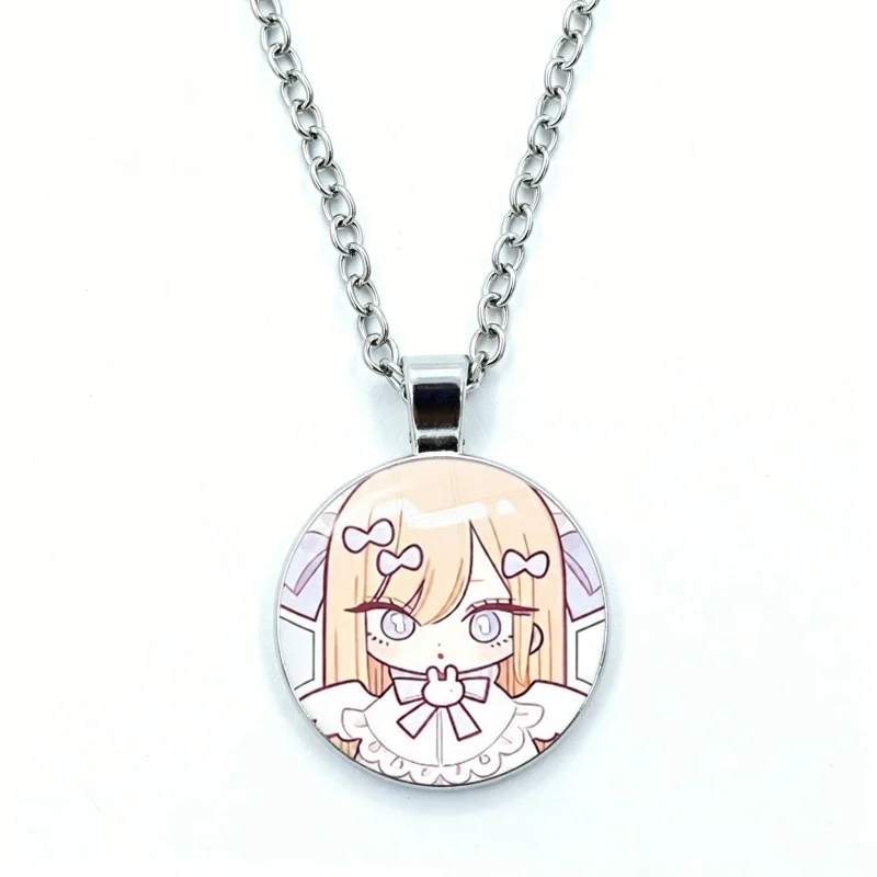 Cute Cartoon Girl Marin Kitagawa Necklace for Women Jewelry Anime My Dress Up Darling Cabochon Glass Pendant Fashion Necklace