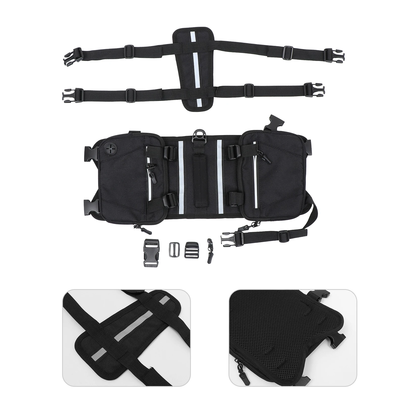 

Dog Backpack D-ring Leash Attachment Pet Outdoor Summer Neck and Belly Wrap Oxford Cloth Self-Wearing