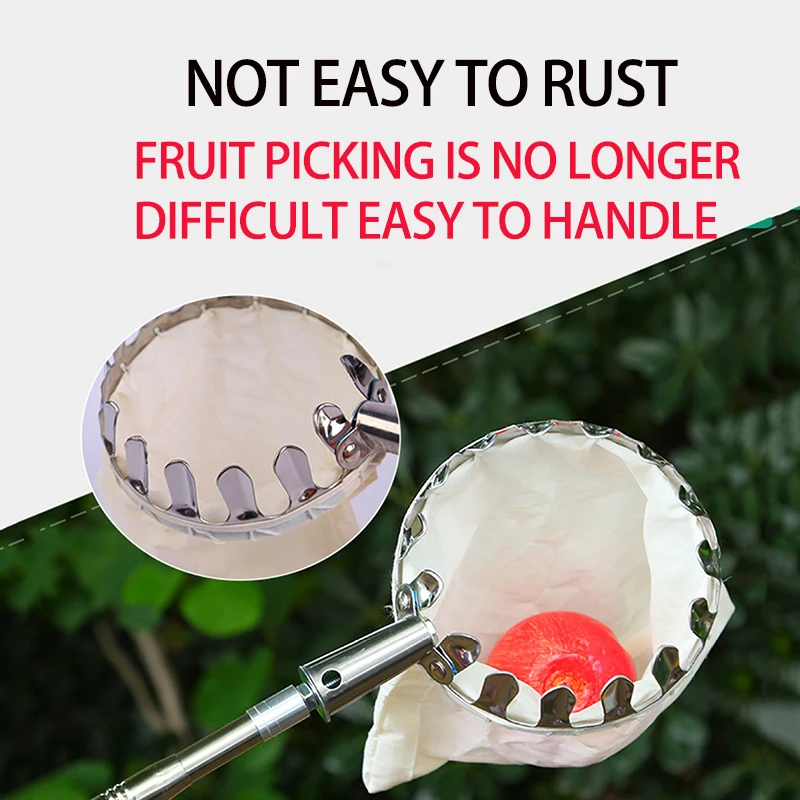 Imagem -04 - Metal Fruit Picker Pomar Jardinagem Apple Peach Ferramentas Colheita Alta Árvore Coletor Frutas Ferramentas Jardinagem Ferramentas Jardinagem