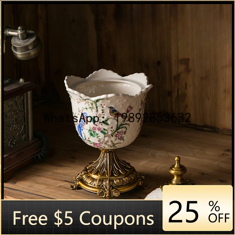 

Z4 Ceramic Jewelry Box Home Dressing Table Storage Jewelry Box European Retro Home Decoration