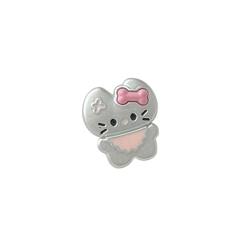 Hello Kitty Hair Clips para meninas, Prateado Little Bone Hairpin, Desenhos animados Dating Daily Hairpins, Acessórios de moda doce