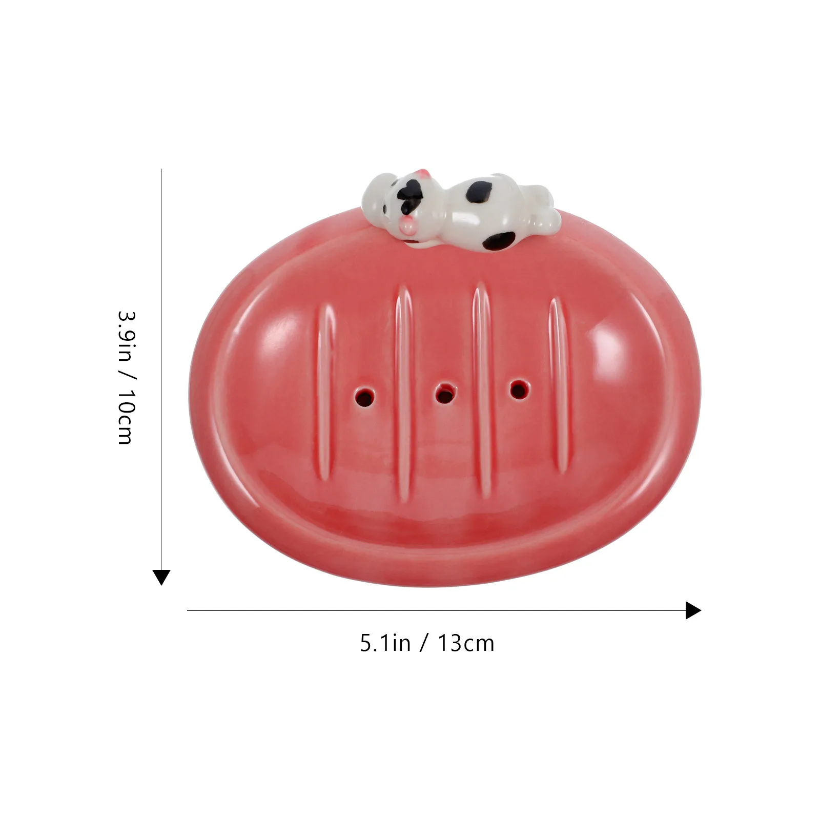 Adorable Ceramic Soap Holder Premium Drainage Structure Suitable for Home Hotel Laundry Small Soap Box Countertop Storage