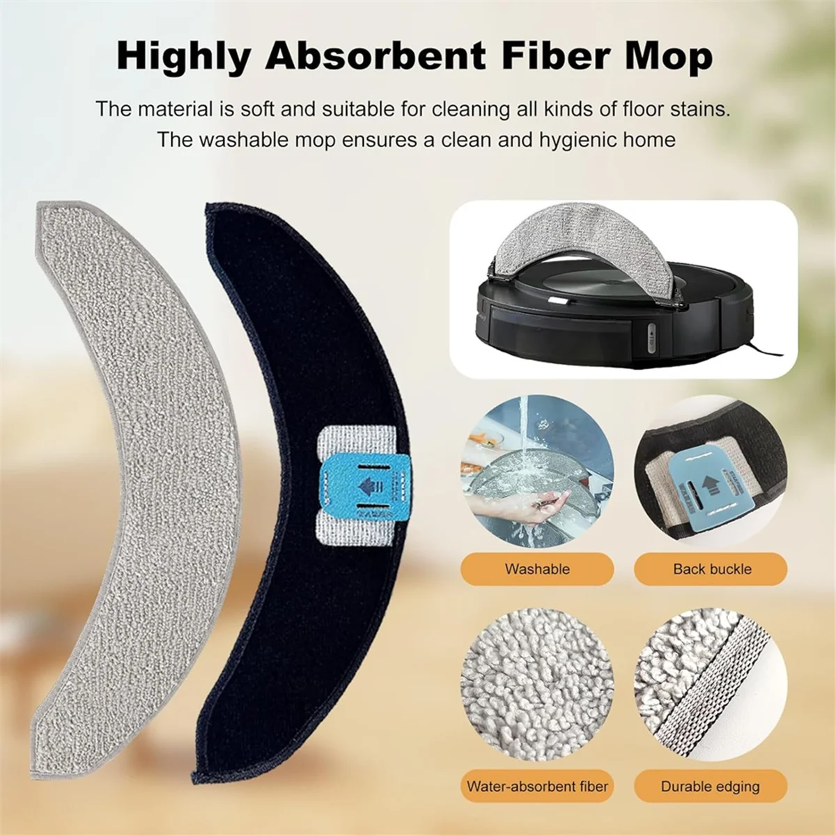 Sales For IRobot Roomba Combo J7/J7+ J7 Plus/J9/J9+ J9 Plus Robot Vacuum Cleaner Accessories,Roller Brushes,Mop Pads,Dust Bags - Image 6