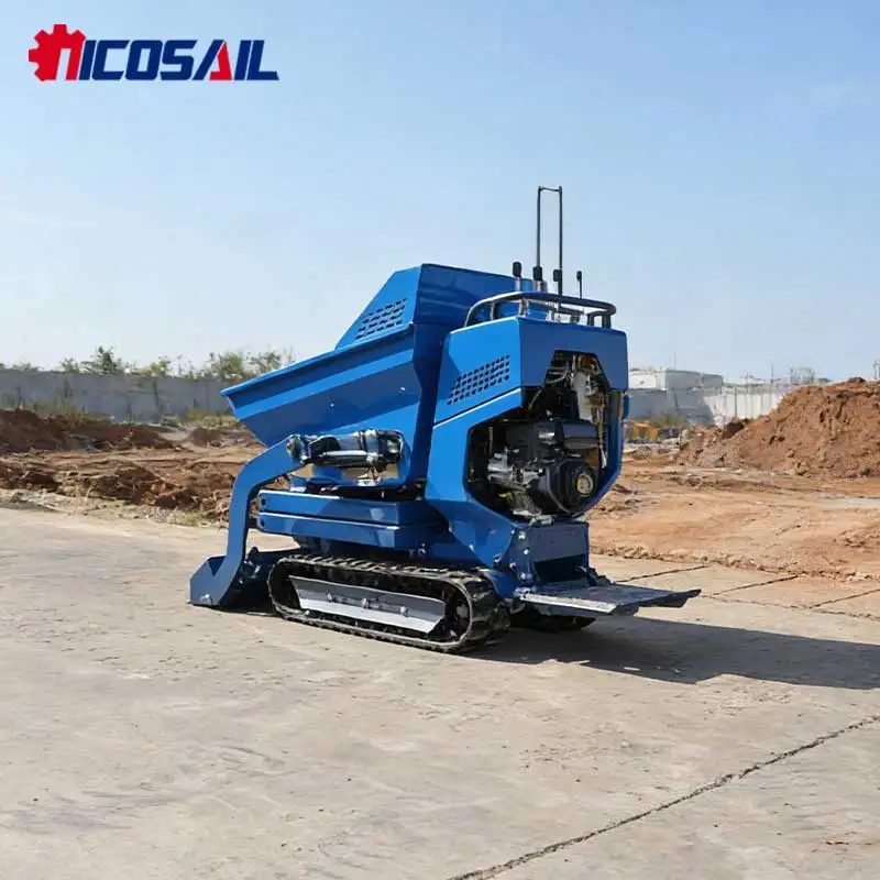 

Customized Rubber Tracked Vehicle 500kg Hydraulic Multi-functional Crawler-type Mini Dump Truck
