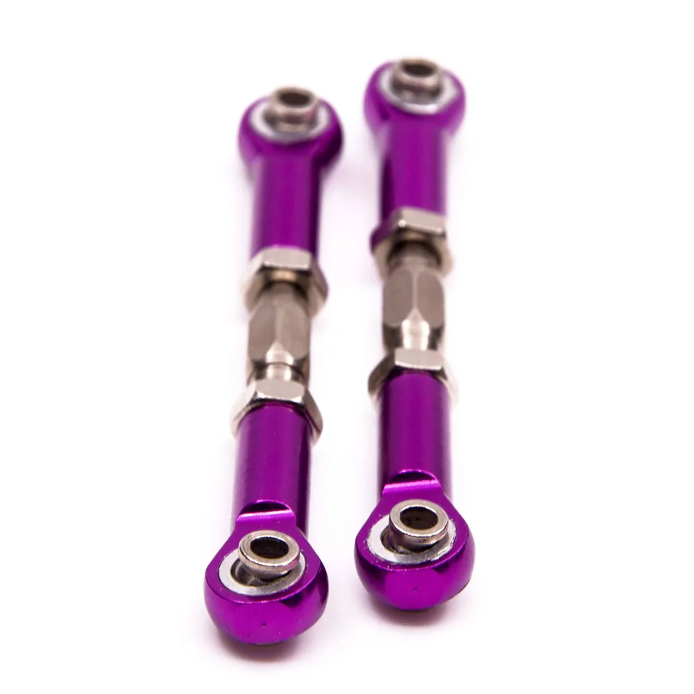 YEAHRUN Alloy Adjustable Servo Linkage Pulling Steering Rods Arms For  1/10 RC Model Car Upgrade Parts