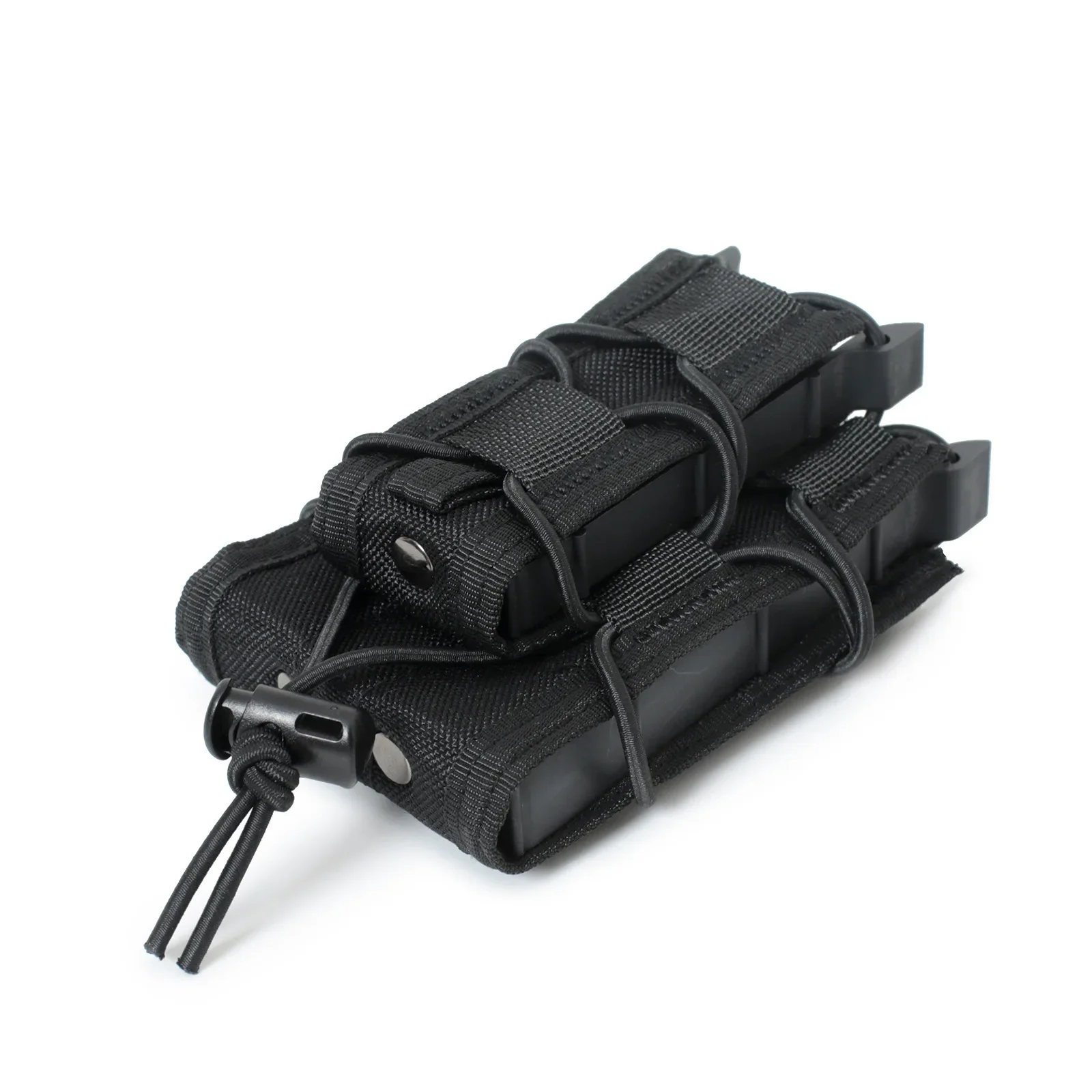 5.56 9mm Molle Magazine Pouch AK AR M4 AR15 Double Decker Magazine Holder Bag Rifle Pistol Mag Holster Hunting Vest Pouches