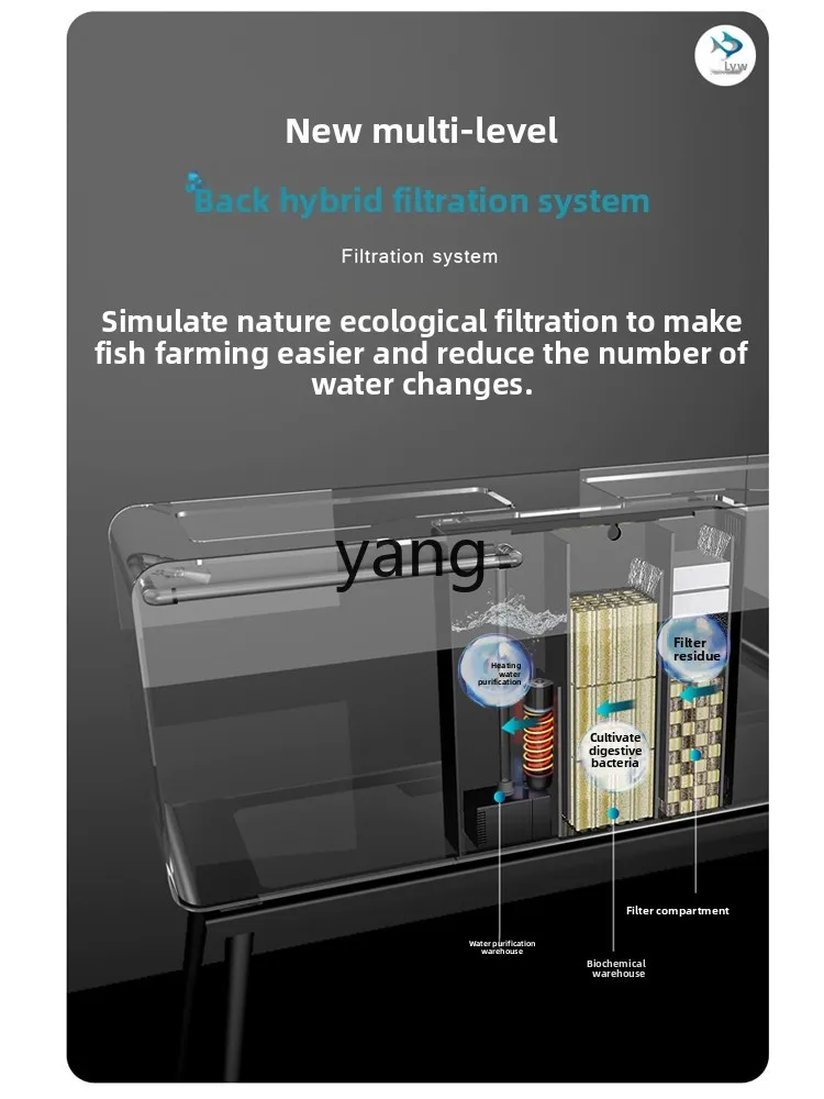 ZYF fishing house native stream tank ecological landscaping filter all-in-one machine living room goldfish tank