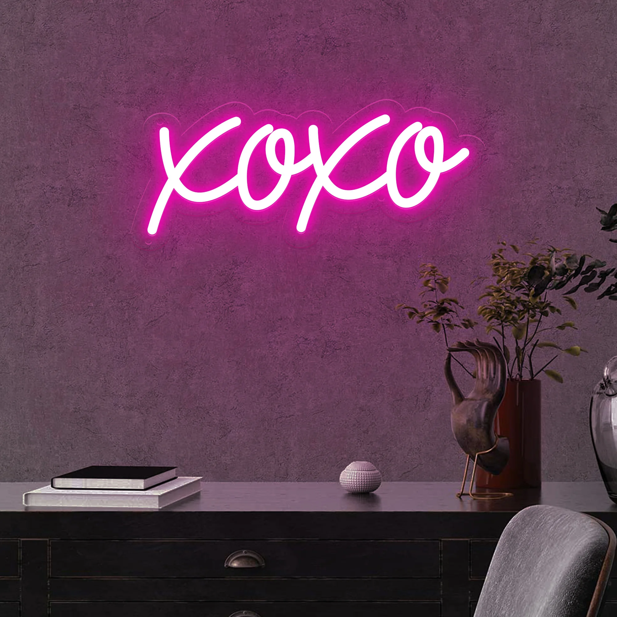 XoXo النيون LED تسجيل قبلة وتعانق النيون زينة الزفاف مخصص جدار ديكور Led مصباح المنزل مصباح حفلة هدية عيد الحب