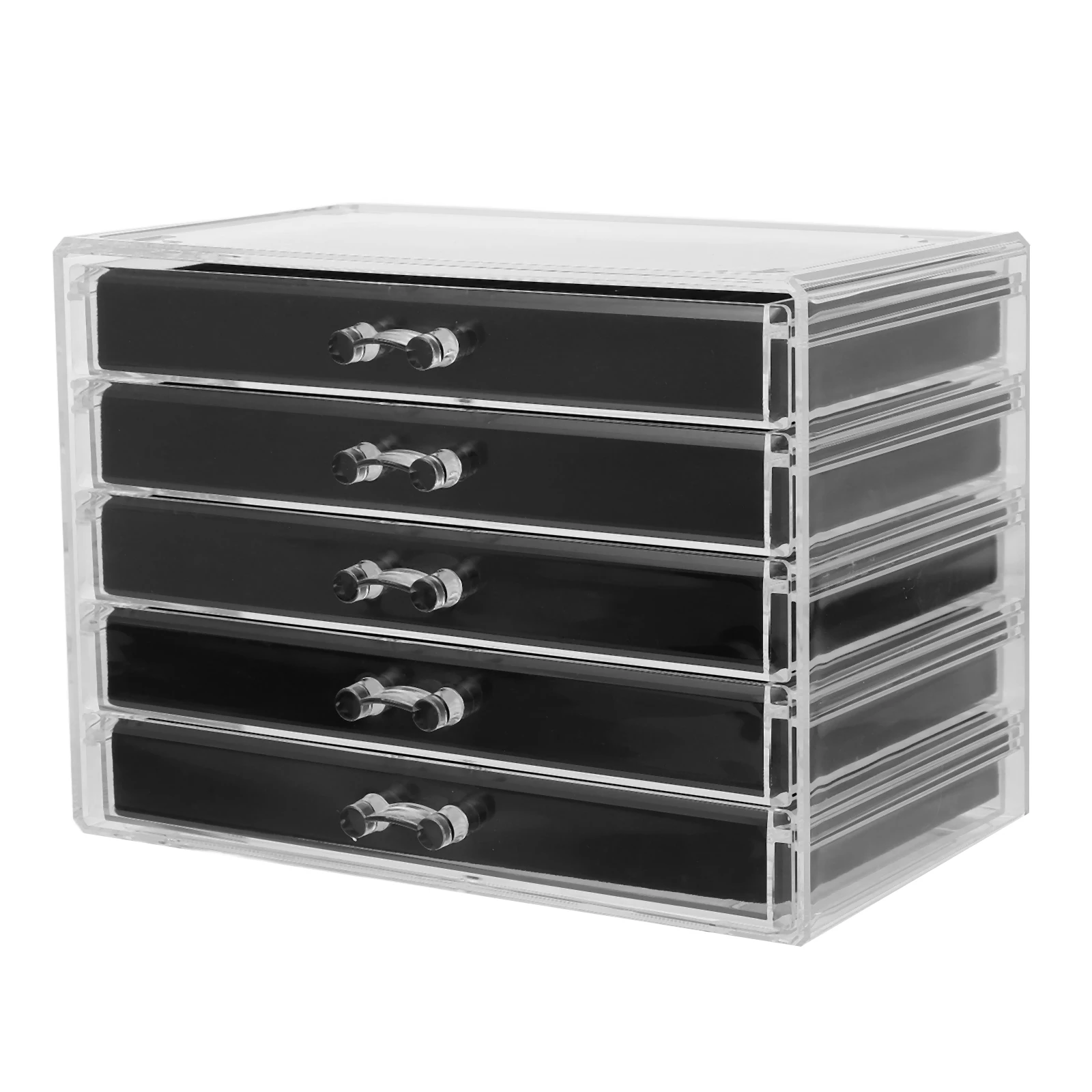 

Rock Display Case Clear Acrylic 5 Layer Drawer Organizer Insert Collectibles Storage Box Grid Showcase Jewelry Holder Small