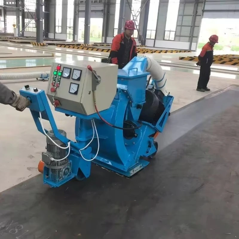 Working Cleaning Width 550mm 850mm Portable Walking Type Ship Deck Shot Blasting Machine High Quality