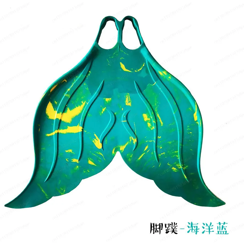 Professional Mermaid Flippers Training Single Webbed Swimming Flippers Soft Rubber Spearfishing Swiming Fins