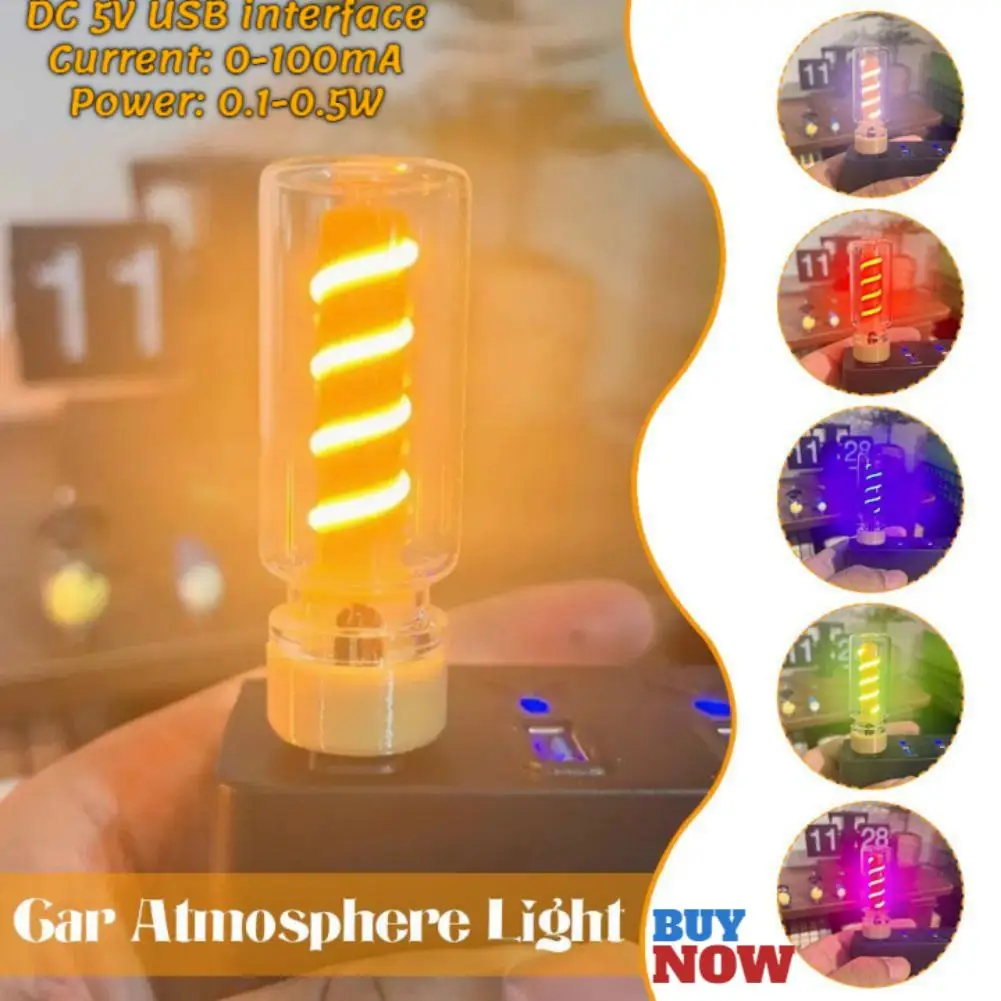 LED USB Filament Light Bulb Warm Yellow Red Green Blue Pink White DC5V Touch Adjustable Brightness Nightlight Bulb Easy To Carry