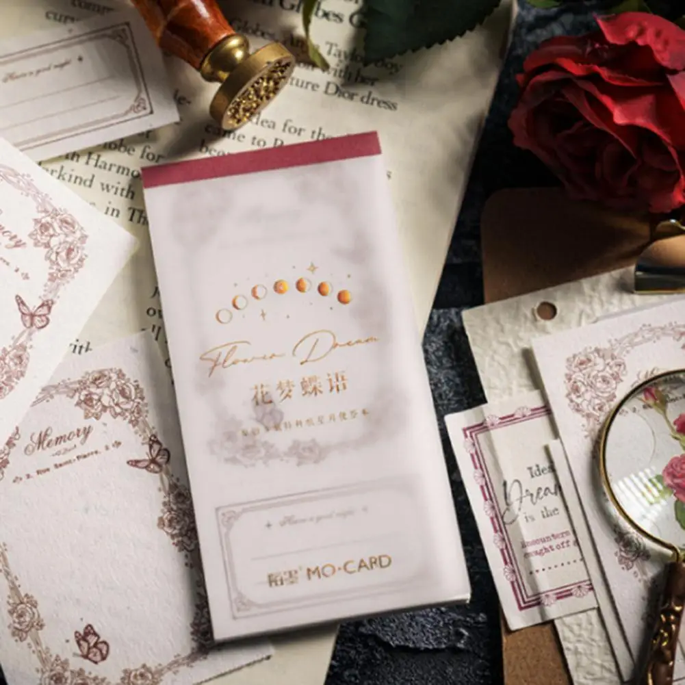 Multi-style 1 Set Delicate Tooth Line Pressure Technology Memo Notepad Tearable Daily Use