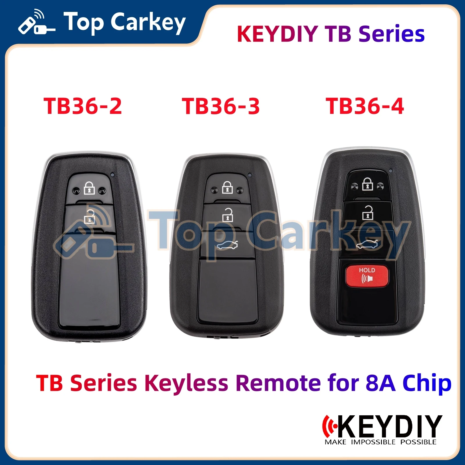 

KEYDIY KD TB36-2 TB36-3 TB36-4 Universal Smart Key Support 8A Chip for TOY Corolla Camry Avalon Allion RAV4 Highlander Style