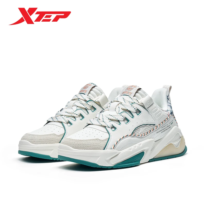 Xtep New Generation Shock Absorption Men\'s Skateboarding Shoes Wear-Resistant Casual Shoes Leisure Lace Up Sneakers 878419310010
