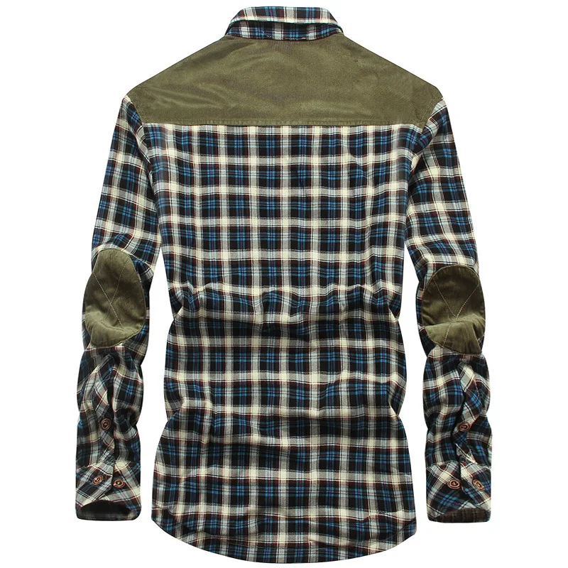 Men Winter Fleece Shirts Jackets Plaid Casual Warm Shirts Coats High Quality Men Cotton Fit Business Outerwear Shirts Jackets 5