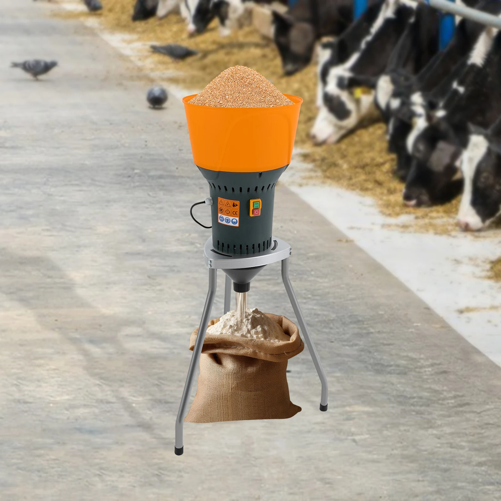 เครื่องบดเมล็ดพืชไฟฟ้า 50 ลิตร ประสิทธิภาพสูงสำหรับข้าวโพดแห้งและธัญพืช ชิ้นส่วนสแตนเลส เหมาะสำหรับใช้ในบ้านและฟาร์มขนาดเล็ก