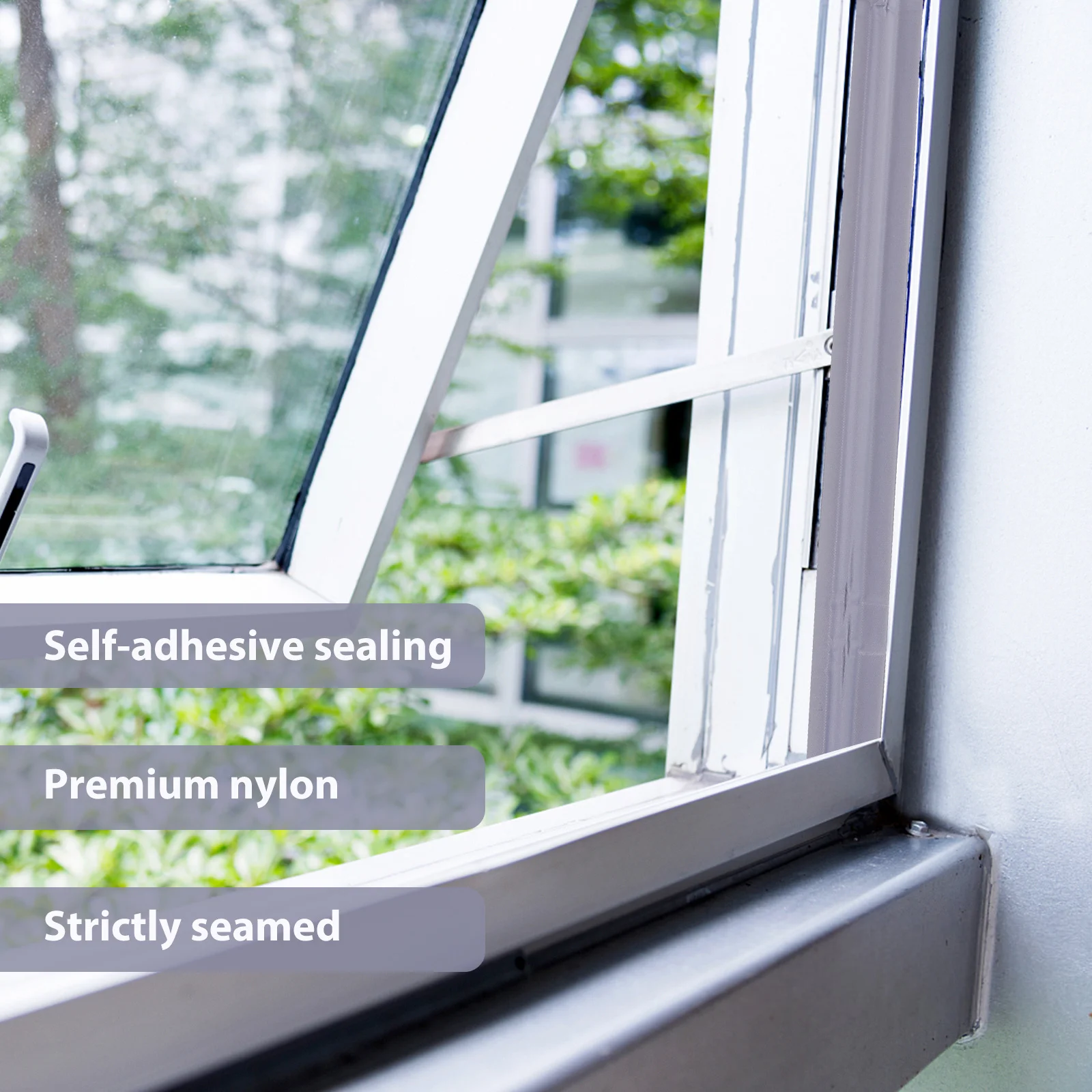 

1 Roll Self-Adhesive Door Bottom Seal Door Seam Window Sealing Strip Dustproof Windproof Insect Proof Noise Reduction Weather