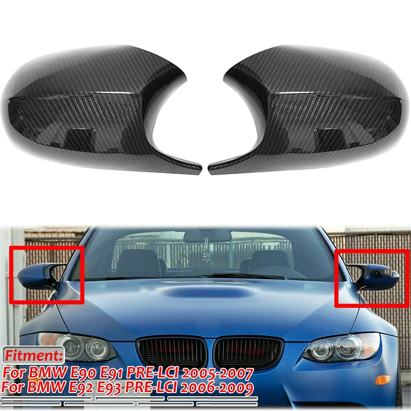 

51167205292 Car Replacement Rearview Mirror Cover Caps For BMW 3 Series E90 E91 PRE-LCI 2005-2007 E92 E93 2006-2009 E80 E81 E87