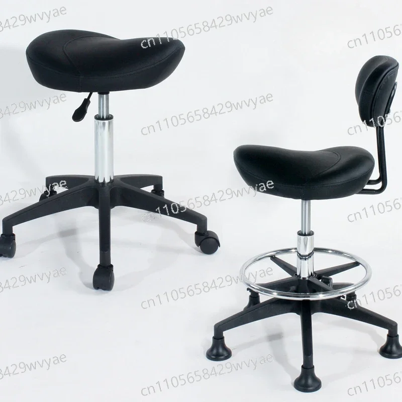 Hairdressing Explosion-proof Saddle Chair with Adjustable Backrest, Cash Register Chair, Beauty Rotating Lifting Stool